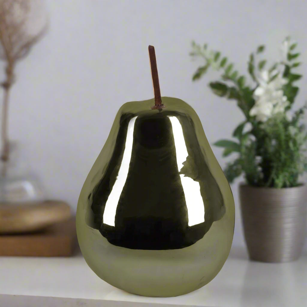 Heidi Polished Ceramic Pear Figurines