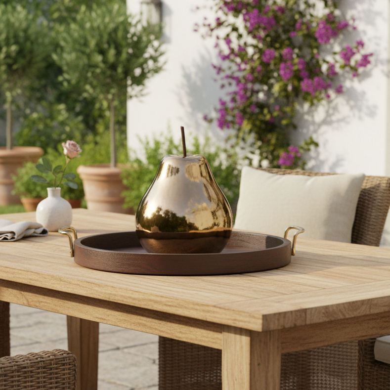 Heidi Polished Ceramic Pear Figurines