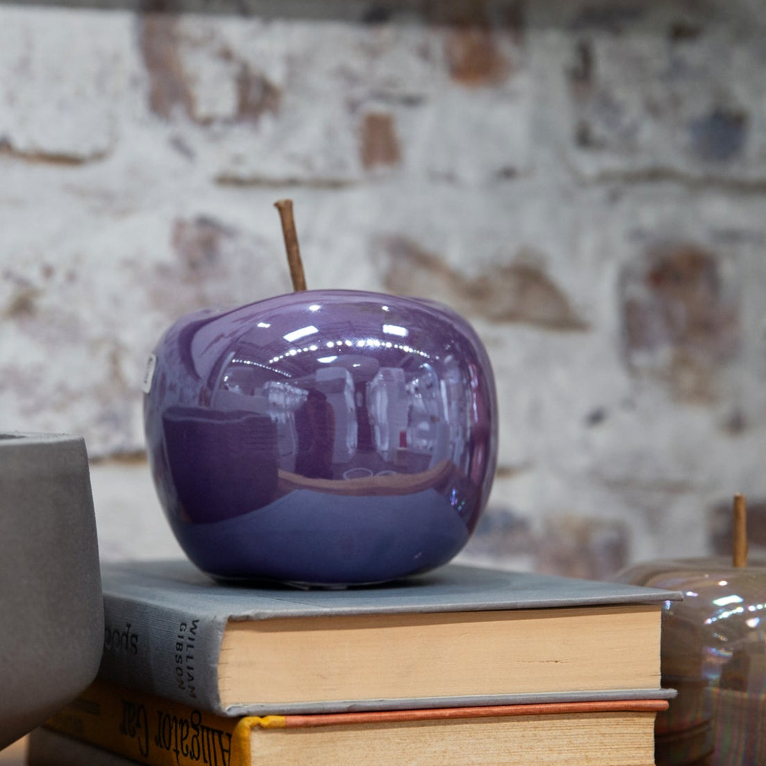 Ceramic Apple Figurine SM Pearlescent Finish