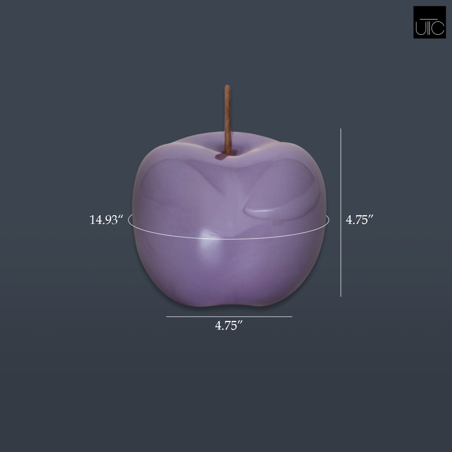 Ceramic Apple Figurine SM Pearlescent Finish