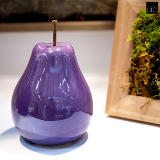 Ceramic Pear Figurine SM Pearlescent Finish