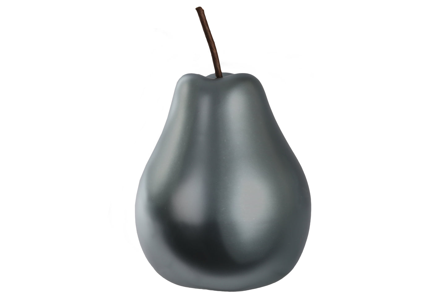 Ceramic Pear Figurine LG Chrome Finish