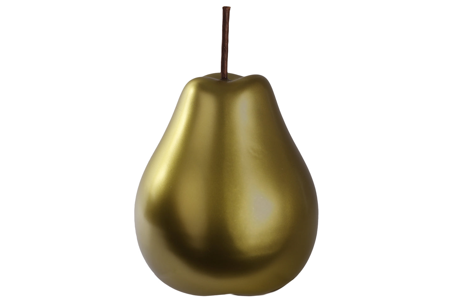 Ceramic Pear Figurine LG Chrome Finish