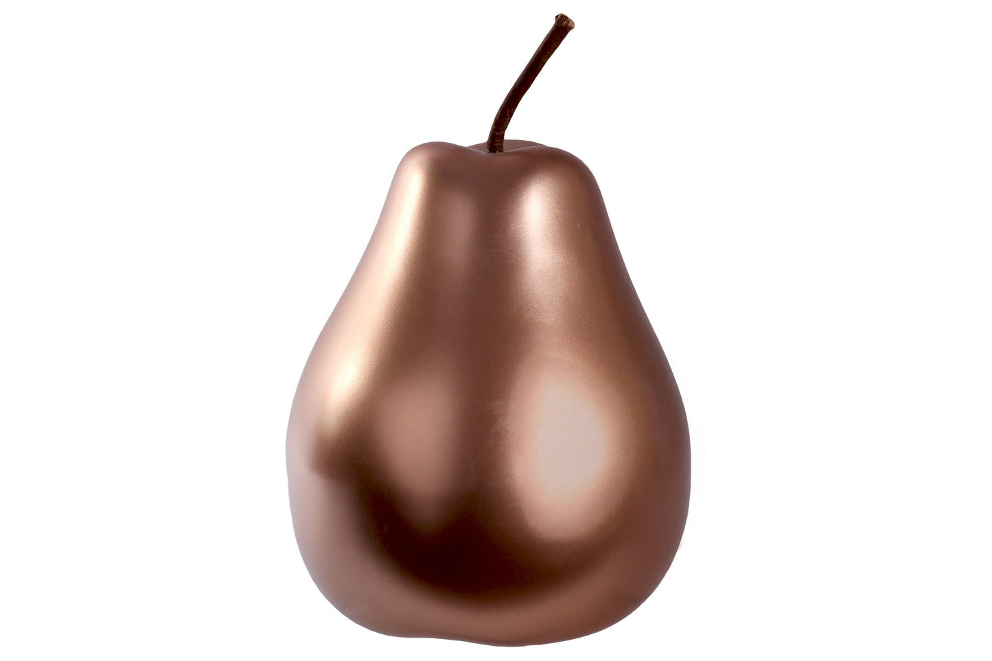 Ceramic Pear Figurine LG Chrome Finish