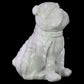 Ceramic Sitting British Bulldog Figurine with Collar Gloss
