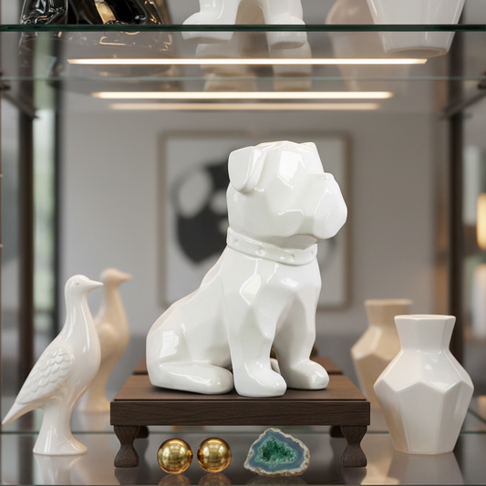 Knox Geometric Bulldog Figurine