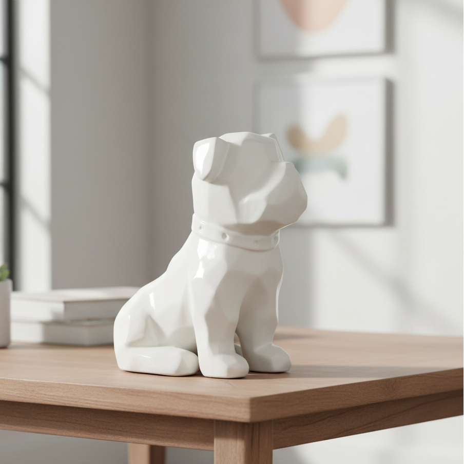 Knox Geometric Bulldog Figurine
