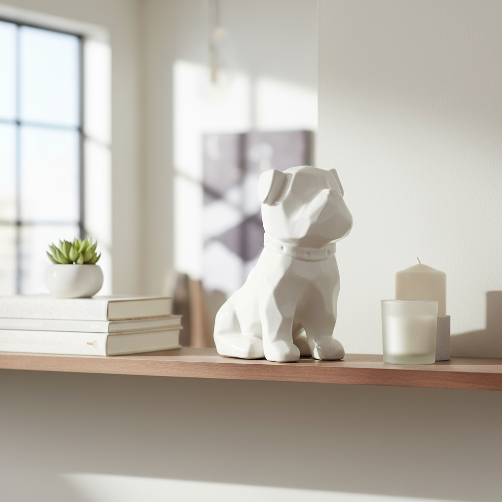 Knox Geometric Bulldog Figurine