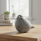 Brann Cement Sitting Bird Figurine