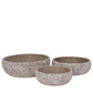 Orva Moss Green Cement Flower Pot Set (Set of 3)