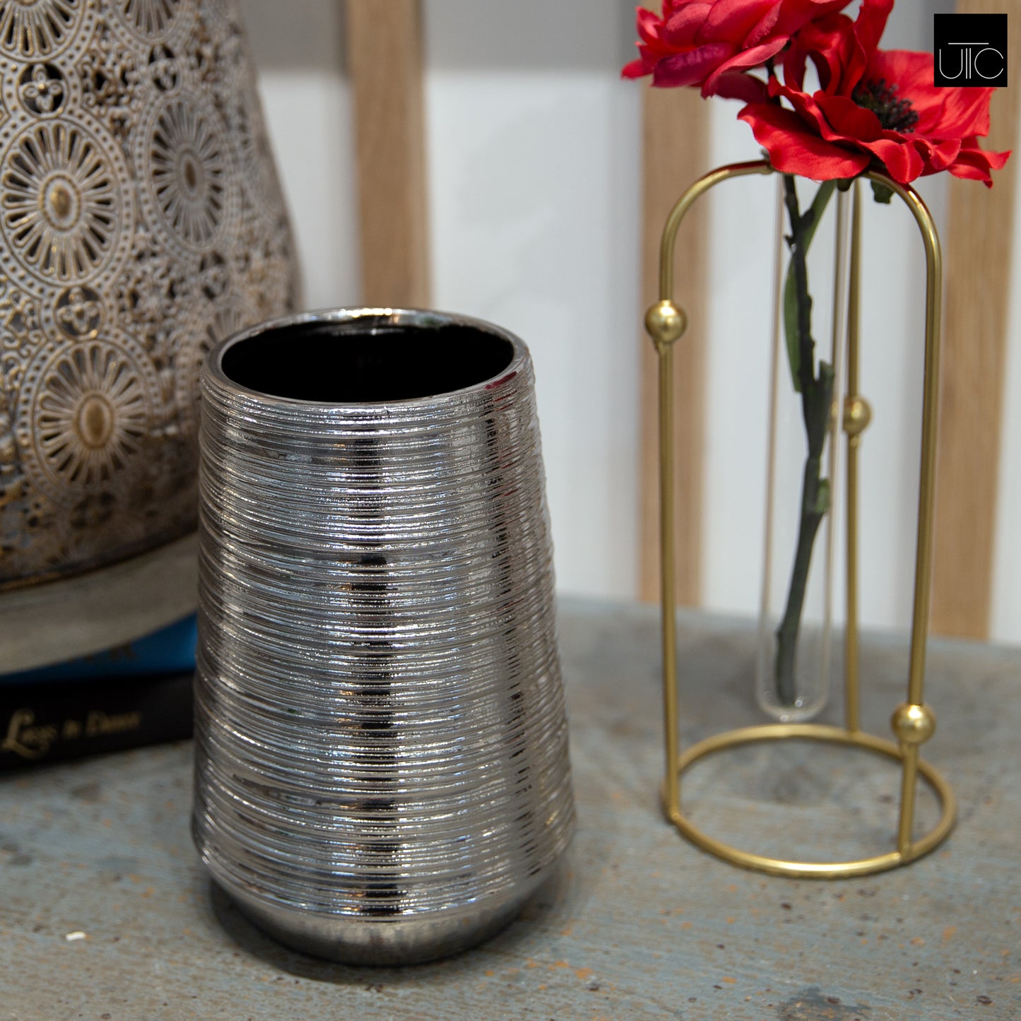 Ceramic Vase Electroplated Finish