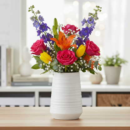 Avril Ceramic Round Vase