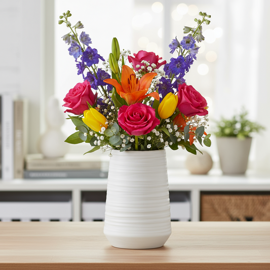 Avril Ceramic Round Vase