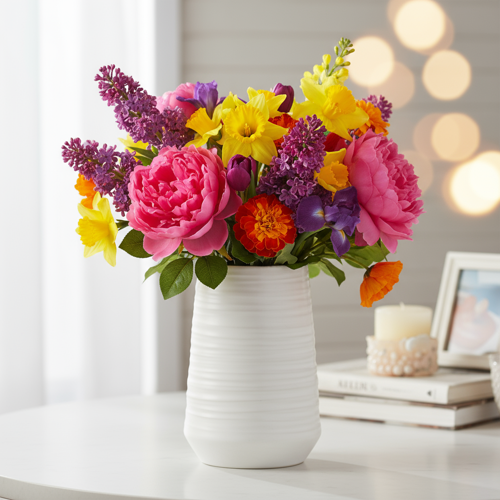 Avril Ceramic Round Vase