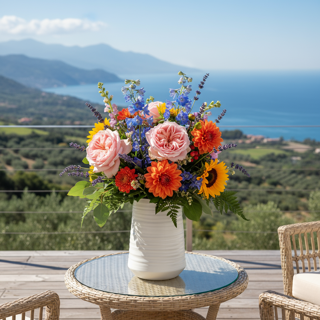 Avril Ceramic Round Vase