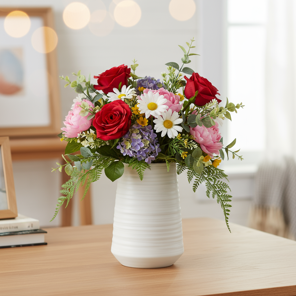 Avril Ceramic Round Vase