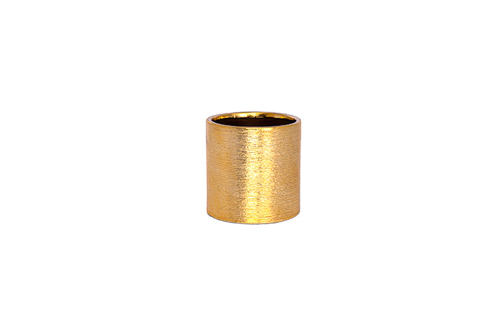 Gweyz Brushed Round Mini Vase in Gold
