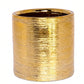 Gweyz Brushed Round Mini Vase in Gold