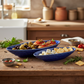 Braylin Ceramic Reactive Glaze Boat Tray Set (Set of 2)