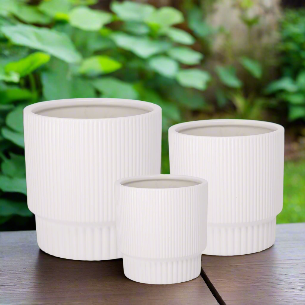 Qyrelle Ceramic Planter Set (Set of 3)