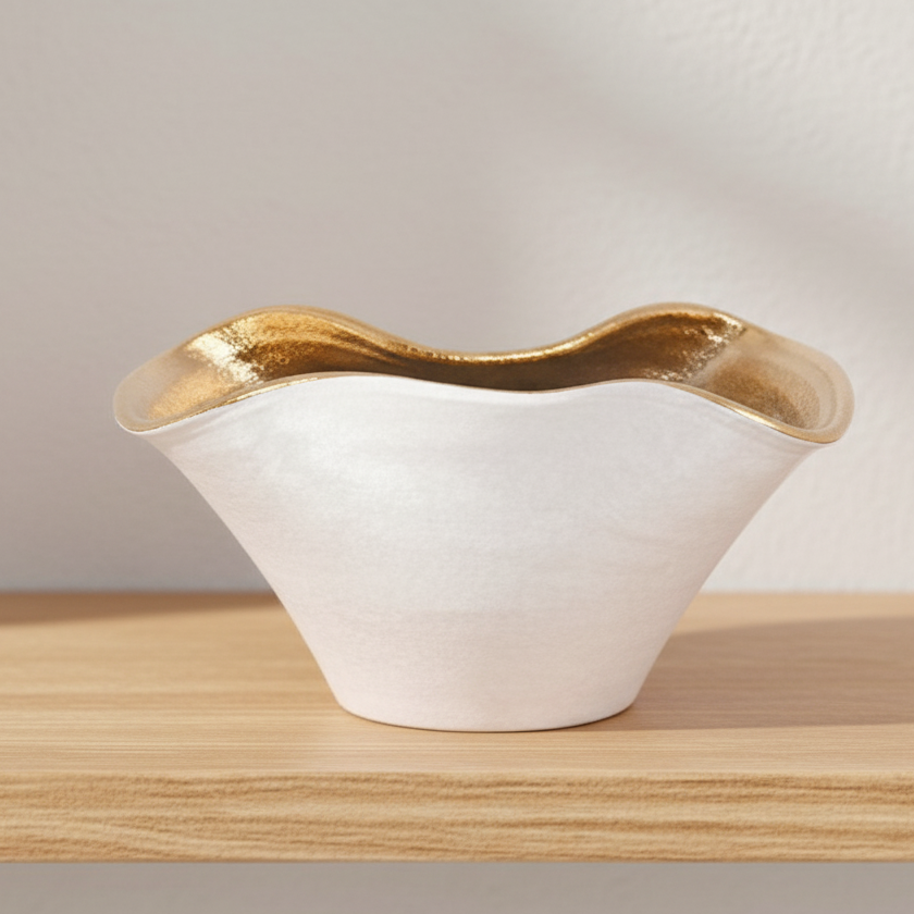 Galenne Curved Ceramic Vase