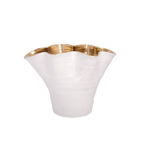 Ulysse Ruffled Rim Ceramic Vase