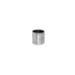 Ceramic Cylindrical Etched Style Horizontal Pattern Metallic Glaze Vase Silver