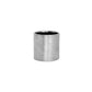 Ceramic Cylindrical Etched Style Horizontal Pattern Metallic Glaze Vase Silver