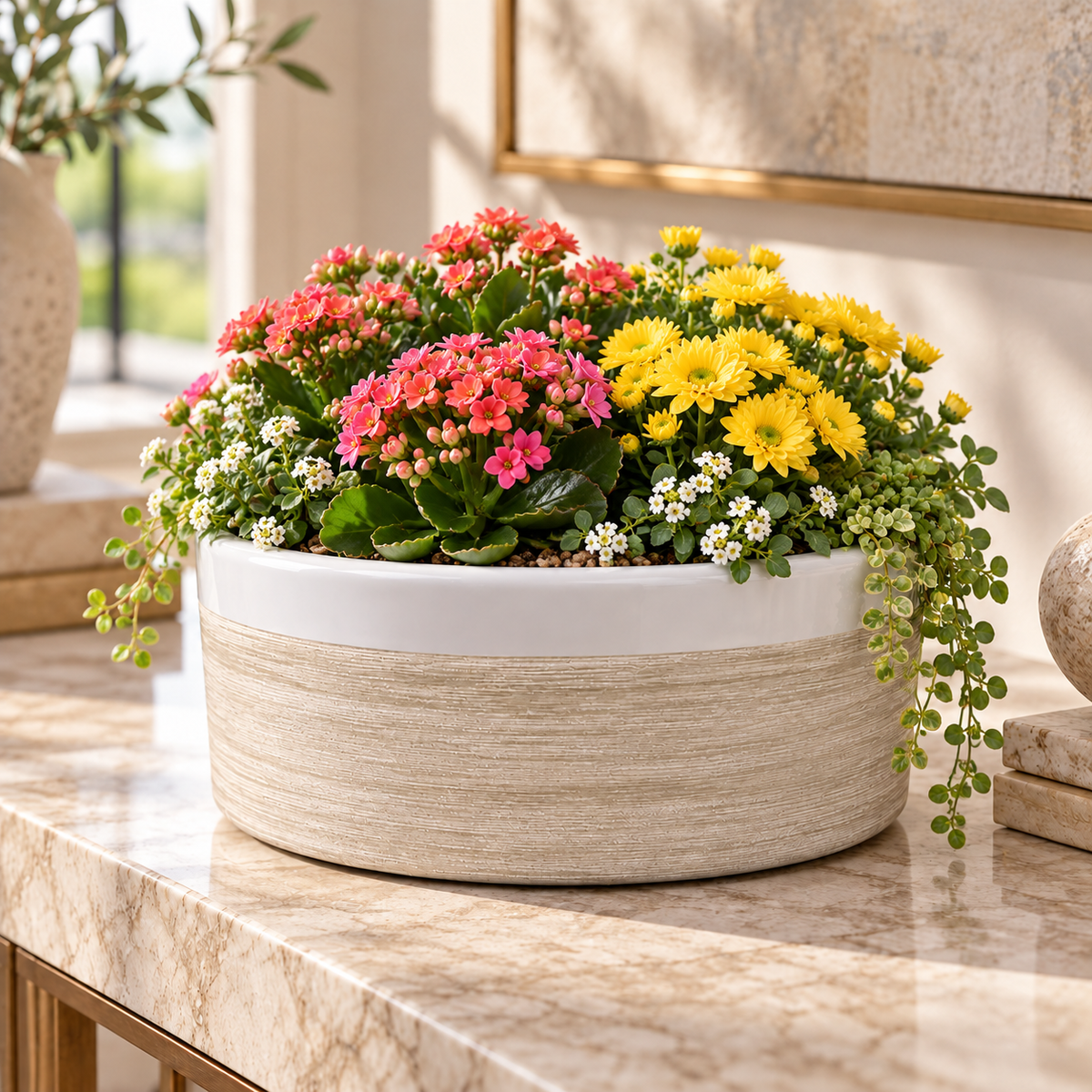 Abril Round Squat Planter Bowl