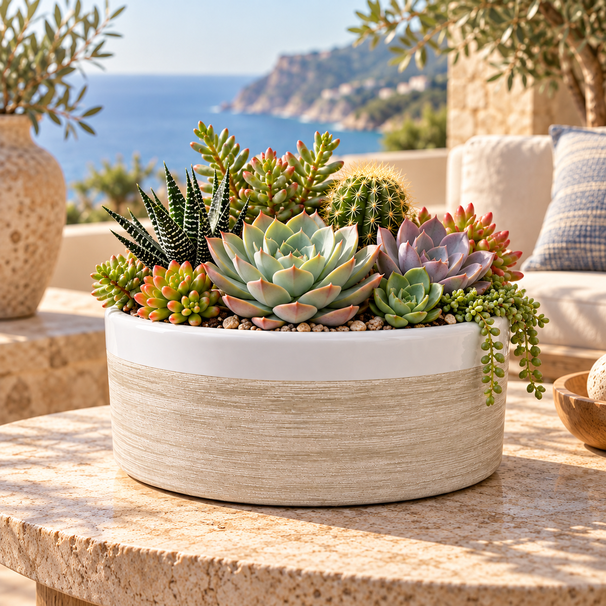 Abril Round Squat Planter Bowl