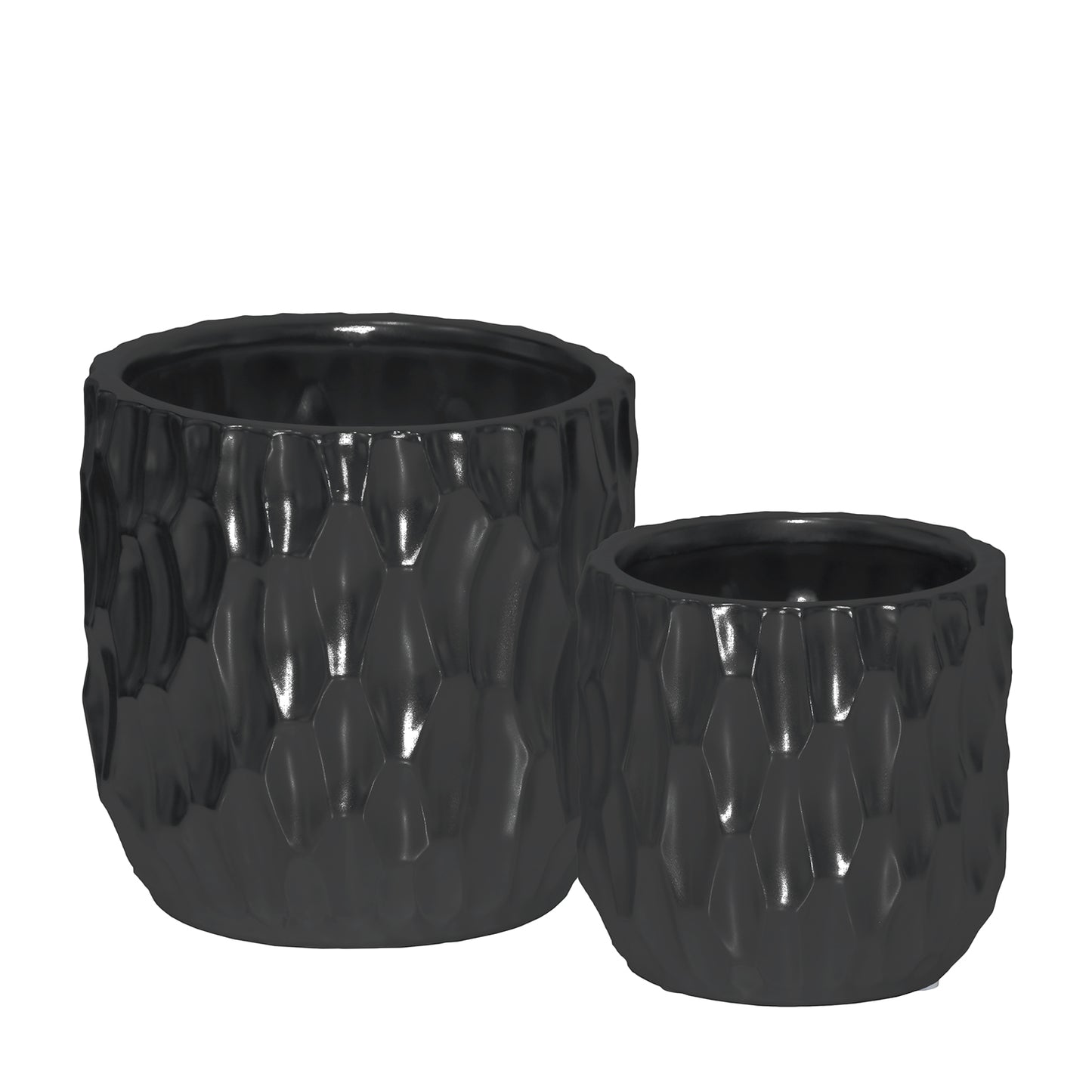 Wren Emboss Ceramic Planter Set (Set of 2)