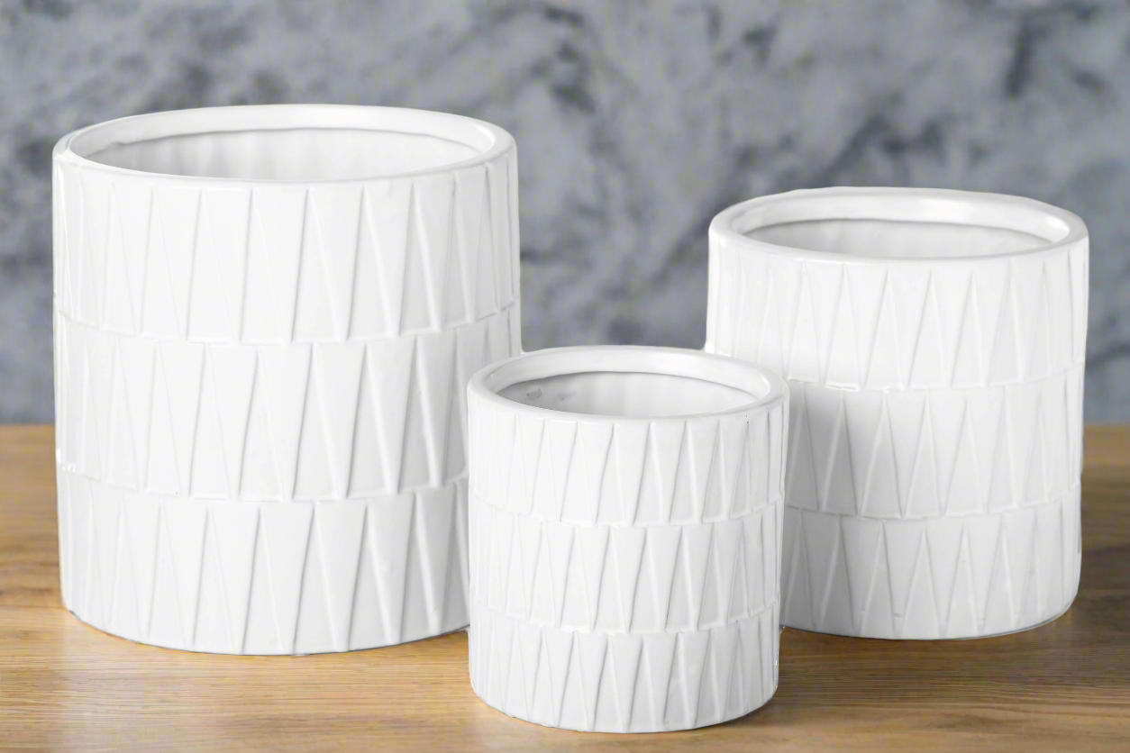 Avelora Embossed Ceramic Pot Set