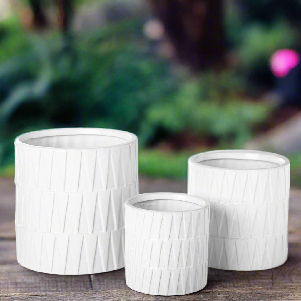 Avelora Embossed Ceramic Pot Set