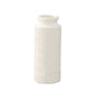 White textured vase on a white background