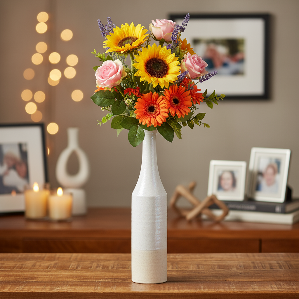 Adia Ceramic Bottle Vase