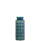 Klair Ceramic Round Vase with Embossed Banded Oval Pattern