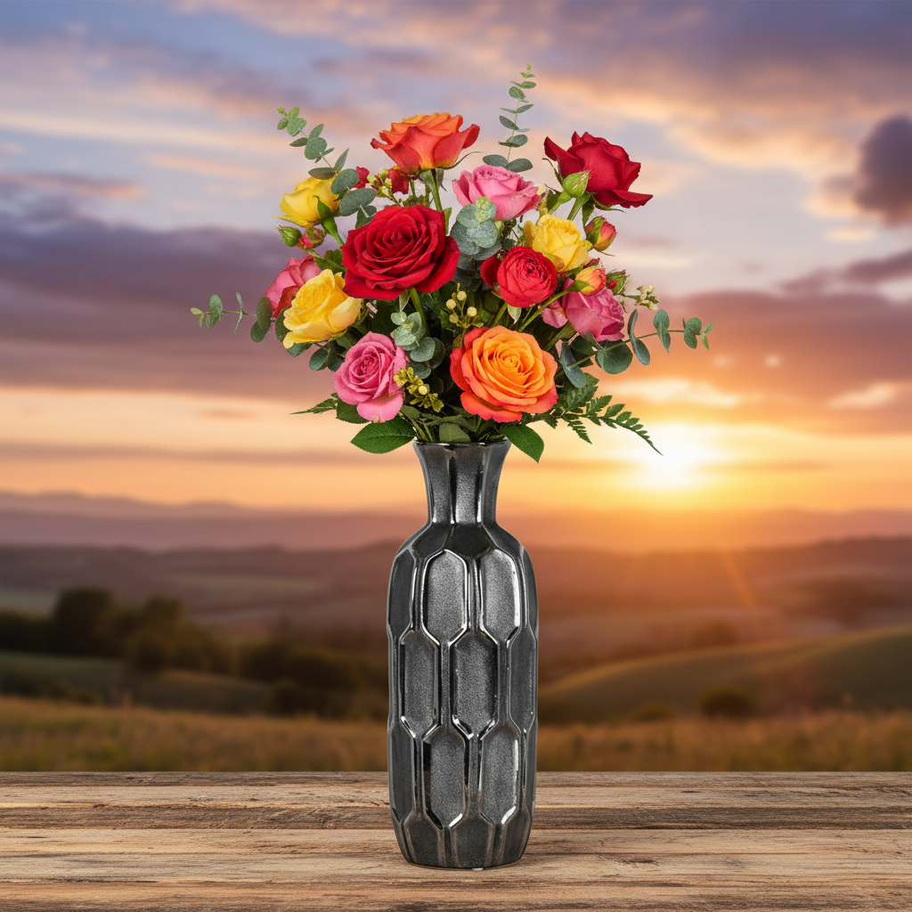 Capucine Ceramic Round Vase