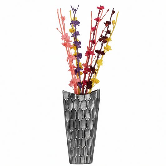 Niven Honeycomb Oval Metallic Vase