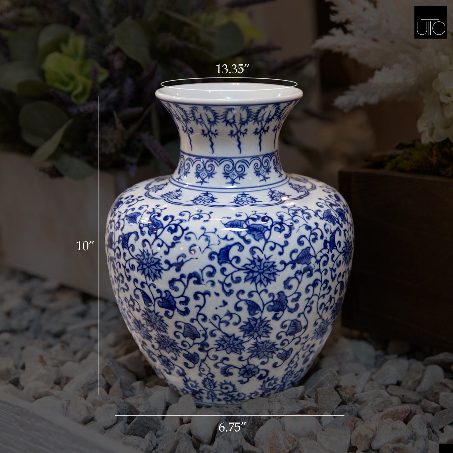 Camden Ceramic Chinoiserie Vase