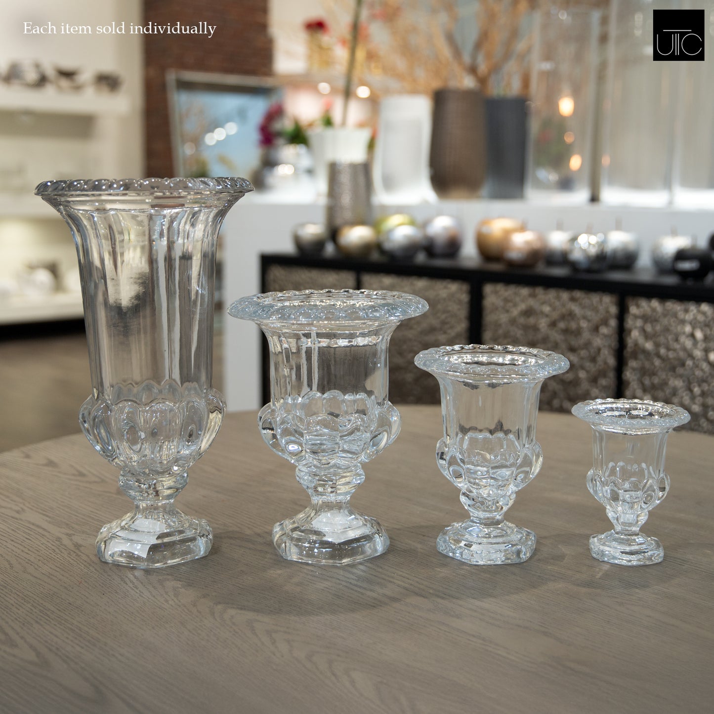 Femi Machine-Made Glass Urn Vase