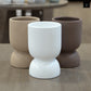 Feya Sculpted Stoneware Pot with Pedestal Base