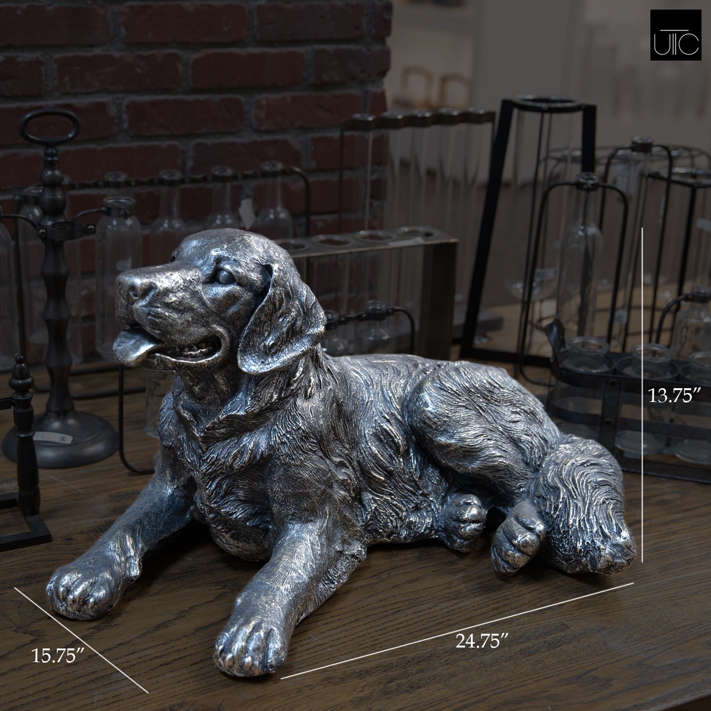 Bramwell Oxide Dog Sculpture