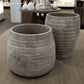 Zane Ribbed Cement Planter