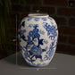 Ceramic Chinoiserie Ginger/Temple Jar Gloss Finish Blue&White-10.00"H -60