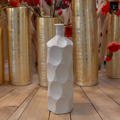 Dimpsy Ceramic Bottle Vases
