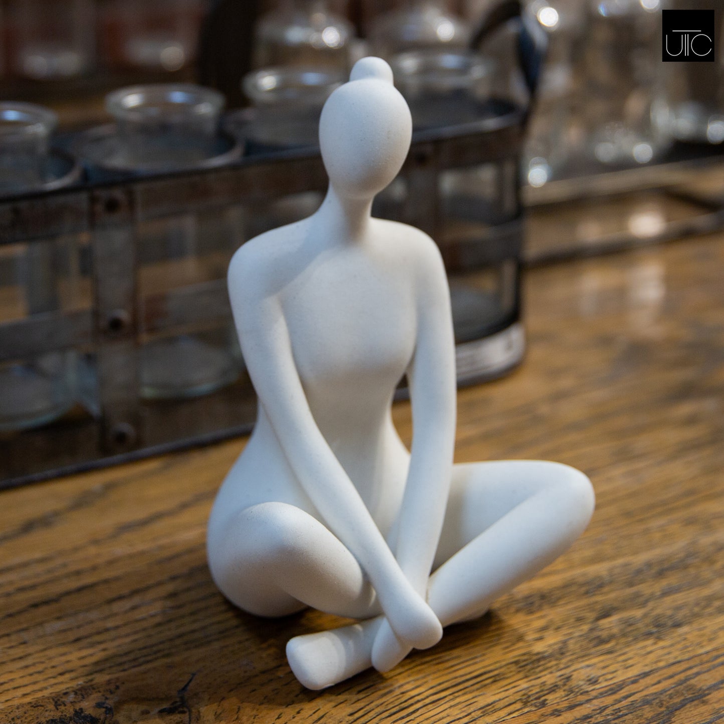 Ceramic Lady Figure White-8.00"H -69