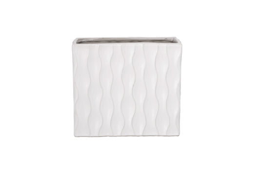 Ceramic Rectangle Vase Matte Finish