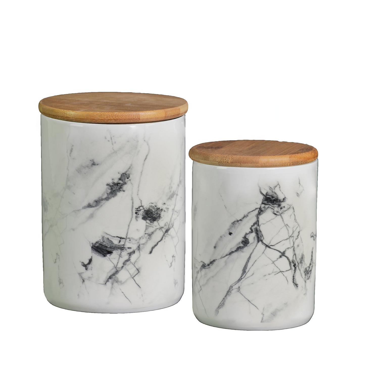 Yelina Ceramic Round Canister Set (Set of 2)