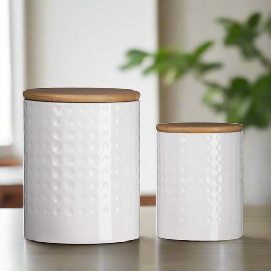 Farrow Dotted Ceramic Canister Set (Set of 2)