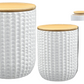 Javana Ceramic Round Canister (Set of 2)